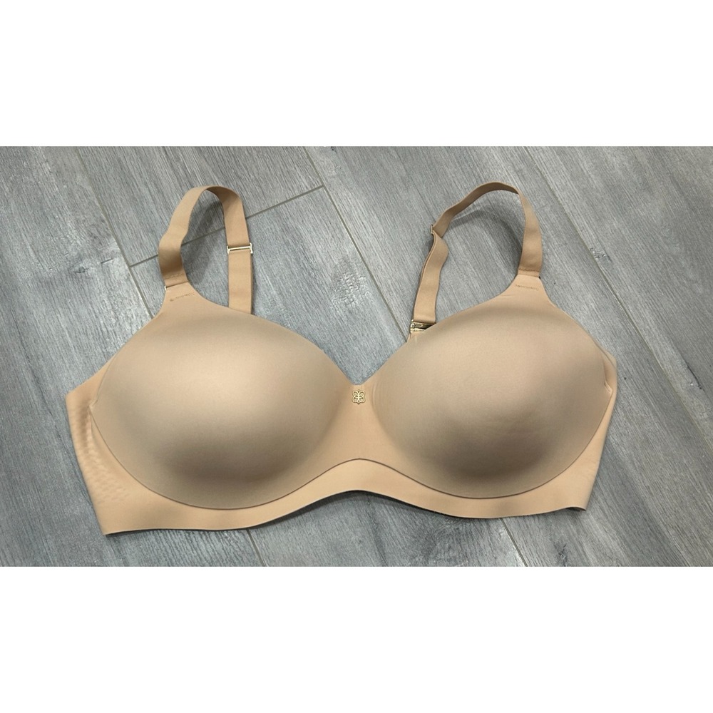 Honeylove CloudEmbrace Wireless Contour Tshirt Bra Womens 40D Beige